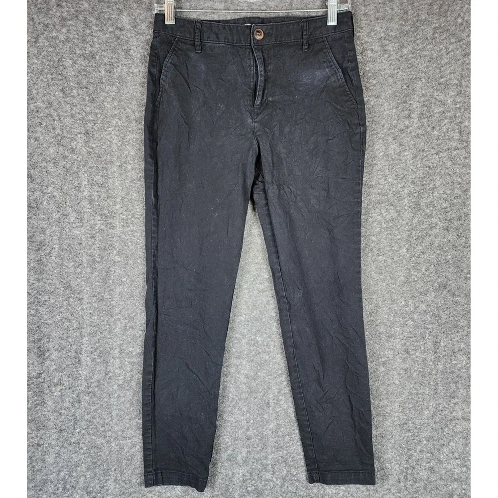 Old Navy Pants Womens 6 High Rise Skinny Black Adjustable Waist EUC